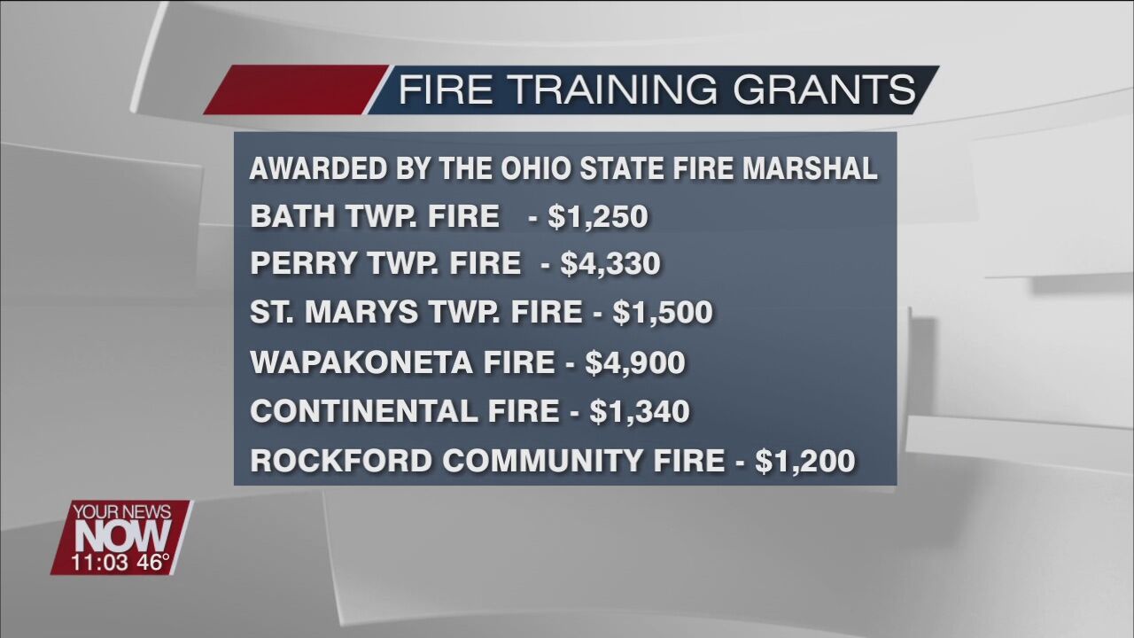 Local fire departments get training grants from State Fire Marshal